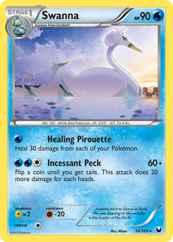 Pokemon Dark Explorers Swanna - 36