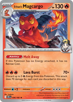 Pokemon Destined Rivals Ethan's Magcargo - 36
