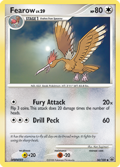 Pokemon Majestic Dawn Fearow - 36