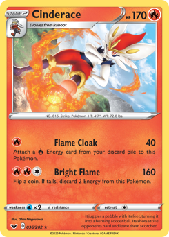 Pokemon Sword & Shield Cinderace - 36