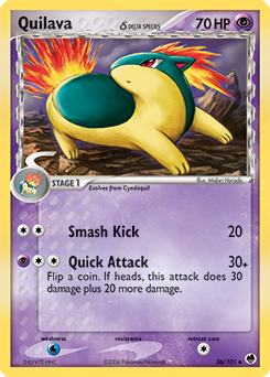 Pokemon Dragon Frontiers Quilava δ - 36