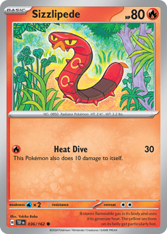Pokemon Temporal Forces Sizzlipede - 36