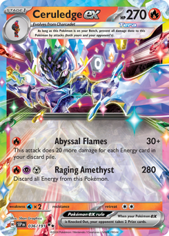 Pokemon Surging Sparks Ceruledge ex - 36
