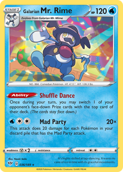 Pokemon Darkness Ablaze Galarian Mr. Rime - 36