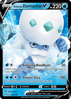 Pokemon Vivid Voltage Galarian Darmanitan V - 36