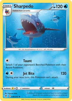 Pokemon Evolving Skies Sharpedo - 36