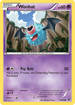 Pokemon Emerging Powers Woobat - 36