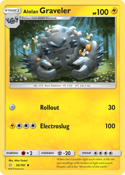 Pokemon Team Up Alolan Graveler - 36