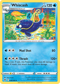 Pokemon Astral Radiance Whiscash - 36