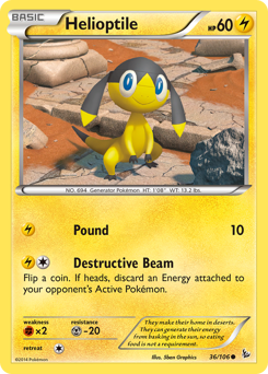 Pokemon Flashfire Helioptile - 36