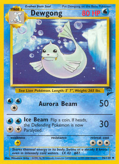 Pokemon Base Set 2 Dewgong - 36