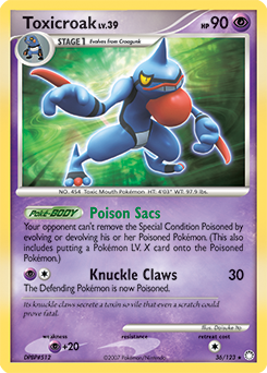 Pokemon Mysterious Treasures Toxicroak - 36