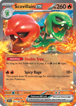 Pokemon Surging Sparks Scovillain ex - 37