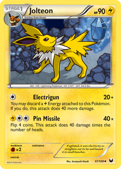Pokemon Dark Explorers Jolteon - 37