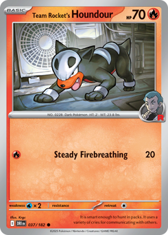 Pokemon Destined Rivals Team Rocket's Houndour - 37