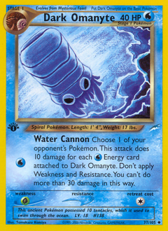 Pokemon Neo Destiny Dark Omanyte - 37