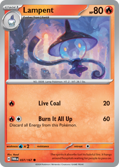 Pokemon Twilight Masquerade Lampent - 37