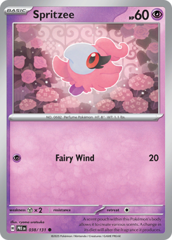 Pokemon Prismatic Evolutions Spritzee - 38