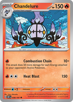 Pokemon Obsidian Flames Chandelure - 38