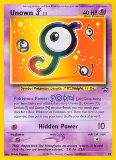 Pokemon Wizards Black Star Promos Unown [J] - 38