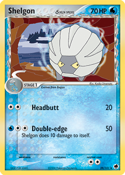 Pokemon Dragon Frontiers Shelgon δ - 38