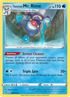 Pokemon Rebel Clash Galarian Mr. Rime - 38