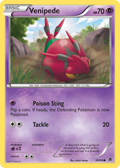 Pokemon Emerging Powers Venipede - 38