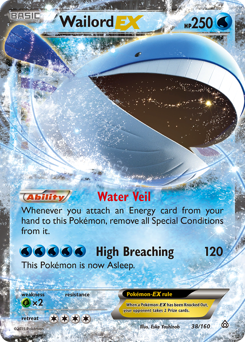 Pokemon Primal Clash Wailord-EX - 38
