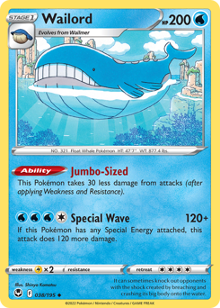 Pokemon Silver Tempest Wailord - 38