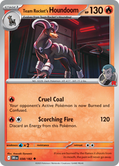 Pokemon Destined Rivals Team Rocket's Houndoom - 38