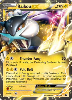 Pokemon Dark Explorers Raikou-EX - 38