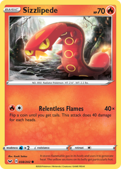 Pokemon Sword & Shield Sizzlipede - 38