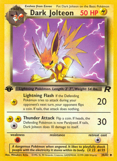 Pokemon Team Rocket Dark Jolteon - 38