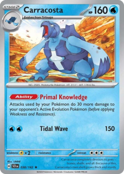 Pokemon Stellar Crown Carracosta - 38