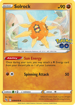 Pokemon Pokémon GO Solrock - 39