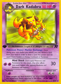 Pokemon Team Rocket Dark Kadabra - 39