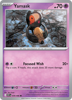 Pokemon White Flare Yamask - 39