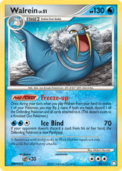 Pokemon Mysterious Treasures Walrein - 39