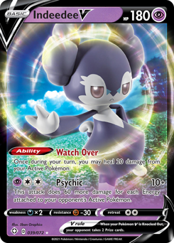Pokemon Shining Fates Indeedee V - 39