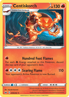 Pokemon Sword & Shield Centiskorch - 39