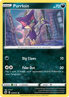Pokemon Champion's Path Purrloin - 39