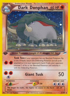 Pokemon Neo Destiny Dark Donphan - 3