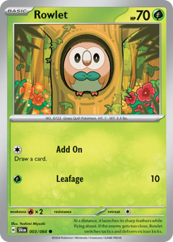 Pokemon Shrouded Fable Rowlet - 3