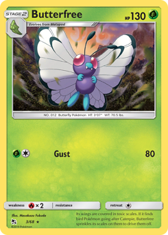 Pokemon Hidden Fates Butterfree - 3