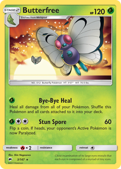 Pokemon Burning Shadows Butterfree - 3