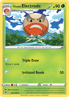 Pokemon Astral Radiance Hisuian Electrode - 3