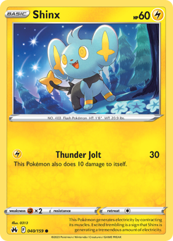 Pokemon Crown Zenith Shinx - 40