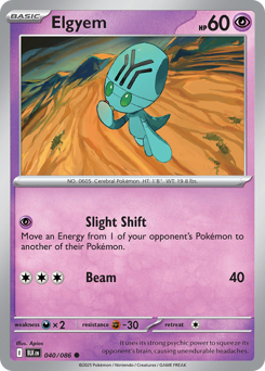 Pokemon Black Bolt Elgyem - 40