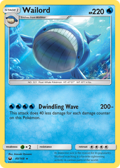 Pokemon Celestial Storm Wailord - 40