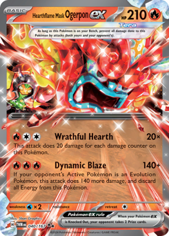 Pokemon Twilight Masquerade Hearthflame Mask Ogerpon ex - 40